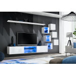 Asm meubles de salon en bois : 6 armoires murales, 1 meuble tv et 1 tagre