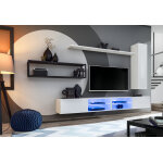 Asm meubles de salon en bois et mtal : 2 meubles tv, 1 tagre, 1 armoire et 1 tagre murale