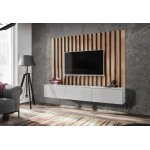 Asm meuble tv en bois + parement mural ? verti ii
