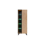 Asm meuble vitrine en bois avec clairage led liam ? 70 x 40 x 192 cm