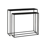 Athezza console gigogne en m�tal palma - 100 x 30 x 85 cm / 90 x 25 x 75 cm