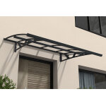Auvent de porte amsterdam aluminium gris palram ? canopia