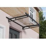 Auvent de porte bremen aluminium gris palram ? canopia