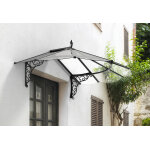 Auvent de porte iris 174, 9 x 125 cm noir palram - canopia