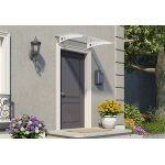 Auvent de porte lyra 135 x 90, 5 cm blanc palram - canopia
