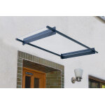 Auvent de porte nancy 150, 5 x 94 cm gris palram - canopia