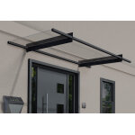 Auvent de porte nancy 205, 5 x 94 cm gris palram - canopia