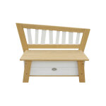 Axi banc pour enfant coffre � jouets en bois de hemlock ? corky