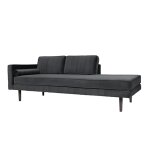 Broste copenhagen chaise longue mridienne en velours et bois massif ? 88 x 200 cm