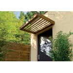 Burger auvent pour porte d'entre plat en sapin lumilam + polycarbonate