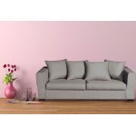Canap� home canap� 3 places fixe en tissu 200 cm danemark (pls coloris)