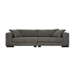 Canap� home canap� 5 places en tissu effet velours ? villa 260 cm