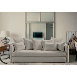 Canap� home canap� en bois massif et tissu ? figari