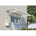 Canopia auvent de porte en aluminium et acrylique - bordeaux 223, 5 x 139 cm blanc