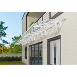 Canopia auvent de porte en aluminium et acrylique - bordeaux 892 x 139 cm blanc