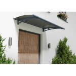 Canopia marquise de porte acier et acrylique aquila 1500 gris (1, 50 m)