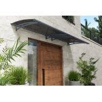 Canopia marquise de porte acier et acrylique aquila 3000 gris (3, 02 m)