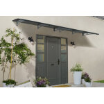 Canopia marquise de porte acier et acrylique aquila 4100 gris (4, 12 m)
