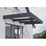 Canopia marquise de porte en aluminium et acrylique sophia xl 3000 (2, 86 m)