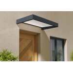 Canopia marquise pour porte d?entr�e aluminium et acrylique sophia - 95 x 160 cm