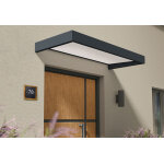 Canopia marquise pour porte d?entre aluminium et acrylique sophia - 95 x 215 cm