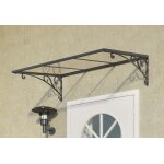 Canopia marquise pour porte d'entre aluminium et polycarbonate venus