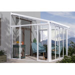 Canopia vranda en aluminium et polycarbonate sanremo blanche ? 2, 77 x 3, 05 m