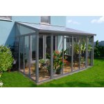 Canopia v�randa en aluminium et polycarbonate sanremo grise - 4, 25 x 2, 77 m