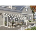 Canopia vranda en polycarbonate et acrylique sunroom blanche 2, 6m