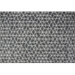 Carving tapis de salon rectangulaire gris anthracite en polyester - origami