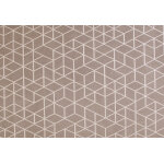 Carving tapis de salon rectangulaire taupe en polyester ? origami
