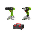 Constructor pack de 2 outils lectriques sans fil + chargeur et bote  outils