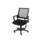 Design vicenza chaise de bureau en mtal et tissu maill home office (2 coloris)