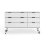 Design vicenza commode 6 tiroirs en bois agliana ? 119 x 39 x 73 cm