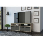 Design vicenza meuble tv en bois 4 portes hasta ? 126 x 39 x 50 cm