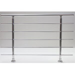 Dieda garde - corps en aluminium avec main courante ronde ? 1, 5 m