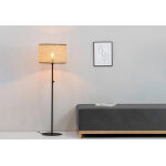 Faro lampadaire en acier et rotin 148 x ? 45 cm - mambo