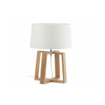 Faro lampe de table en bois avec abat - jour en textile - bliss