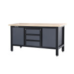 Feistos tabli en acier et bois 3 tiroirs heros 2 ? 169 x 60 x 86 cm