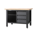 Feistos tabli en acier et bois 3 tiroirs titos 2 ? 120 x 60 x 86 cm