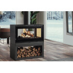 Fm calefaccion pole  bois double face en acier ignis ? 12, 5  13, 5 kw