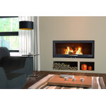 Focgrup insert chemine panoramique sur pieds avec foyer ferm - bv