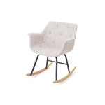 Heute - wohnen fauteuil  bascule en tissu, mtal et bois massif ? 69 x 70 x 76 cm