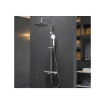 Karag colonne de douche  tte ronde en inox avec mitigeur thermostatique