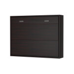 Leaderbed armoire  lit escamotable 160 x 200 cm en bois + tagre - kos