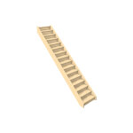 Levigne escalier droit bois 288 cm ol�a + contremarches (pls essences)