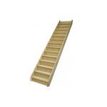 Levigne escalier droit entaill en sapin avec contremarches 2, 85 m