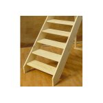 Levigne escalier droit entaill� en sapin (sans contremarche)