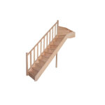Levigne escalier quart tournant haut en bois de h�tre 80 cm