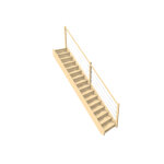 Levigne rampe 3 lisses pour escalier droit bois 288 cm ol�a